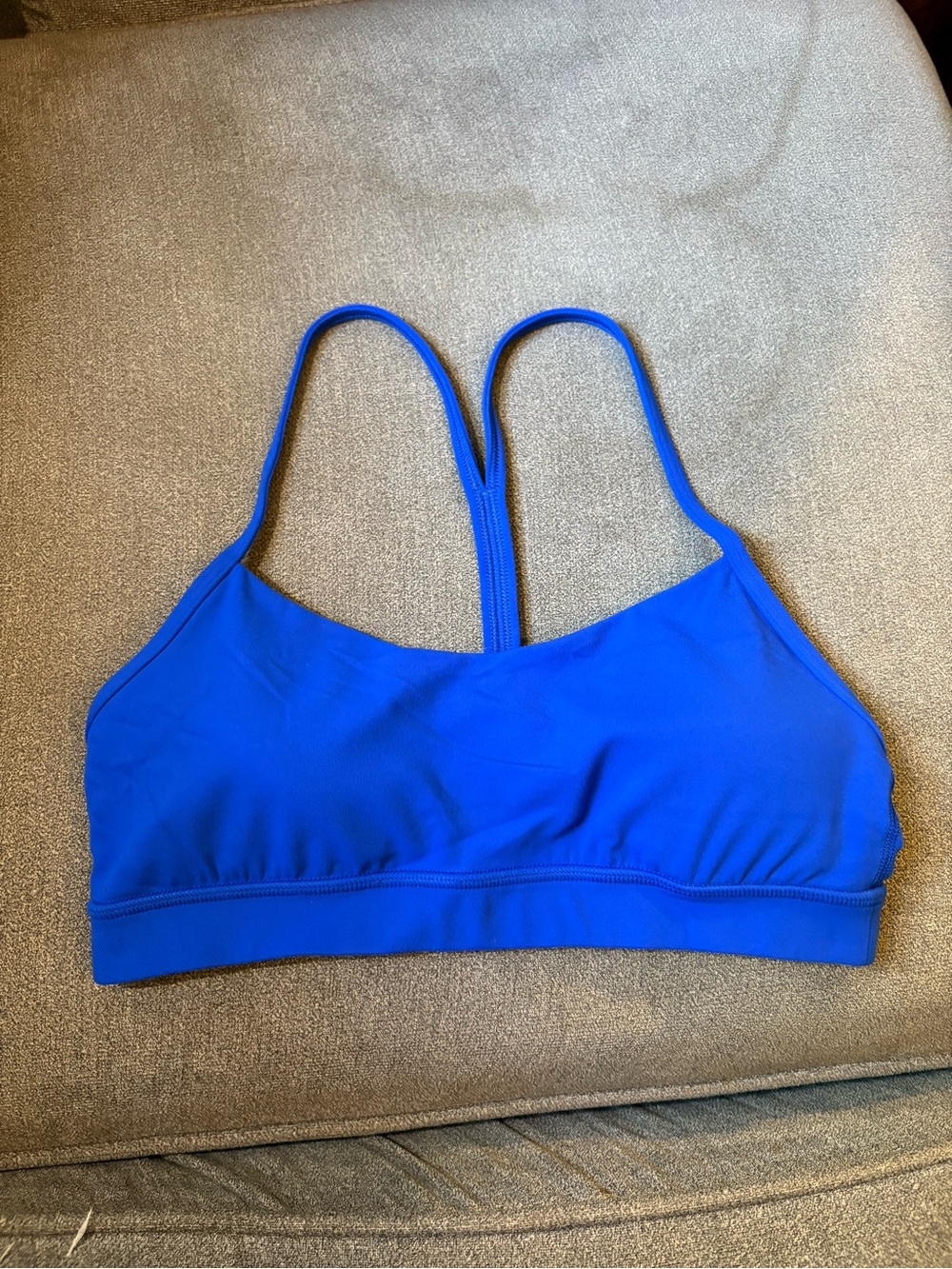 Lululemon Flow Y Bra Nulu Cerulean Blue Size 8